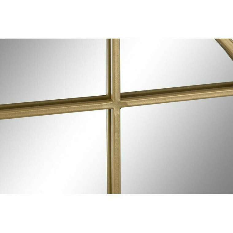 Настенное зеркало Позолоченный Окно 60 x 2,5 x 60 cm (60 Предметы)