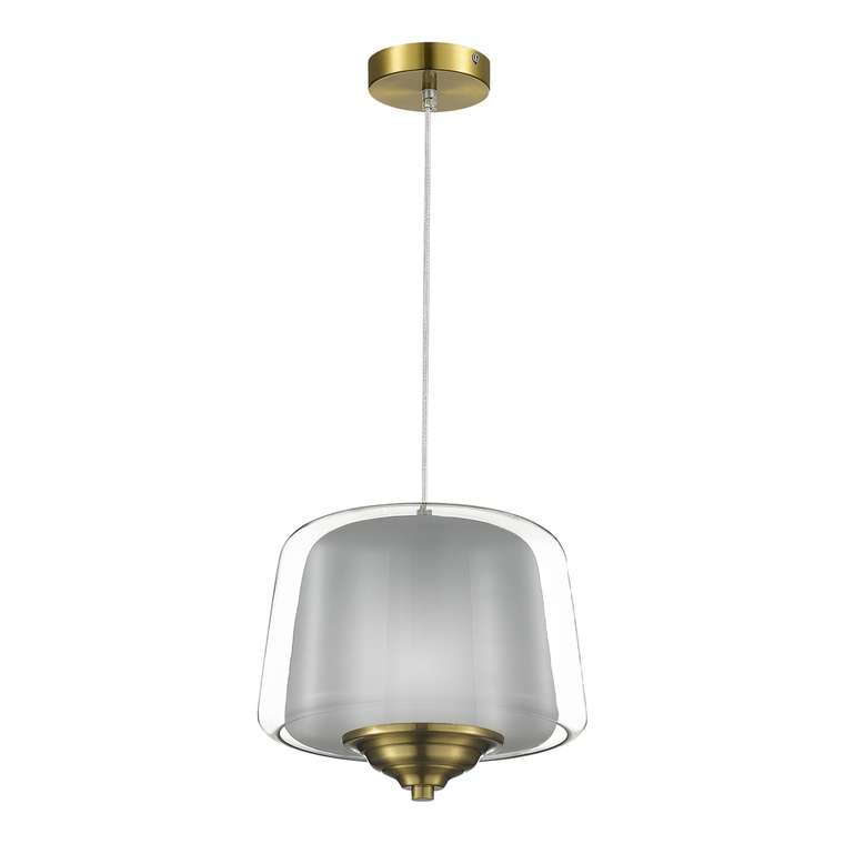 Светильник подвесной ST-Luce Латунь/Серый, Прозрачный LED 1*18W 3000K PANDORA