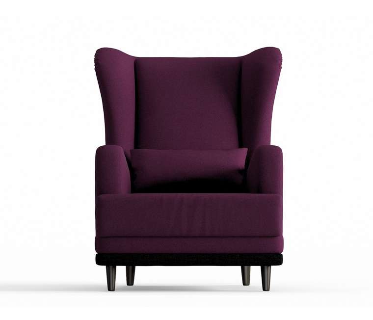 Кресло Грэмми в обивке из велюра фиолетового цвета