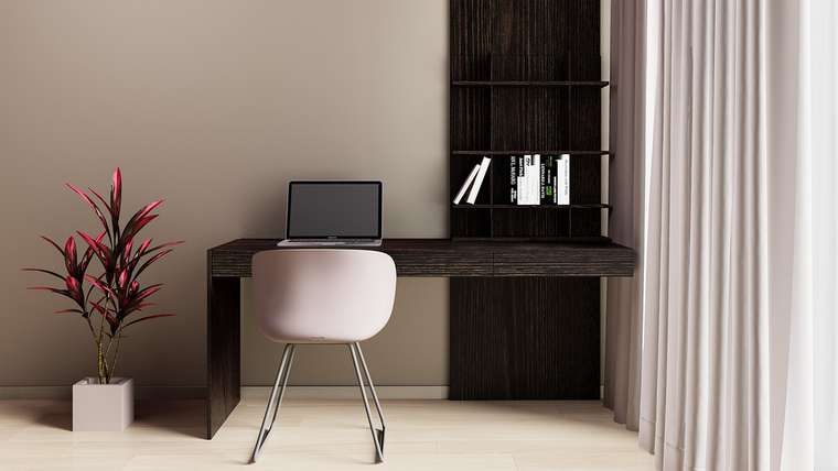 Стеллаж-полка Тетрис темно-коричневого цвета