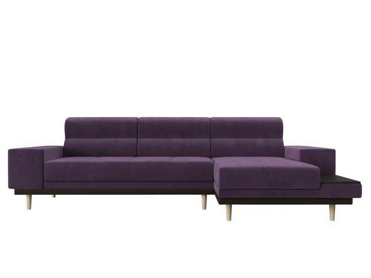 Угловой диван-кровать Леонардо сиреневого цвета правый угол