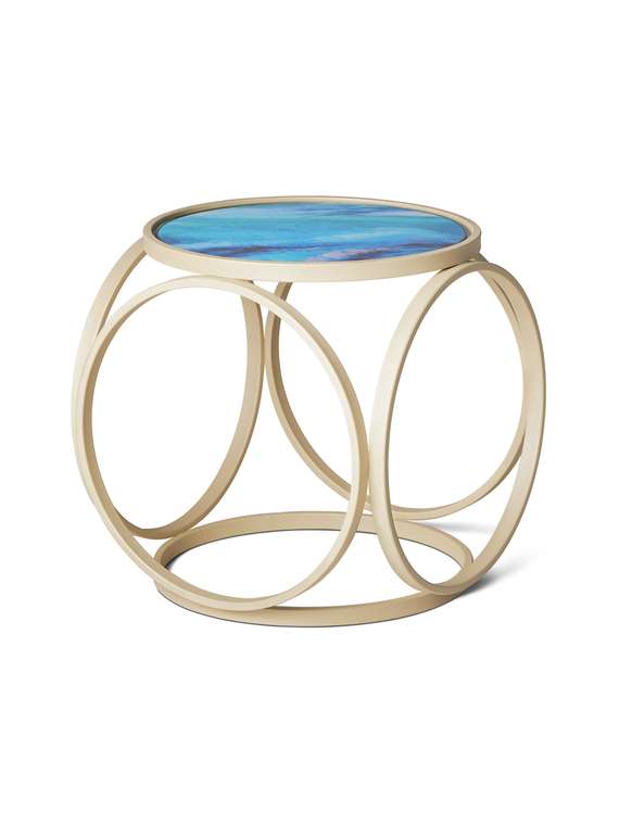 Кофейный стол Sfera бежево-голубого цвета