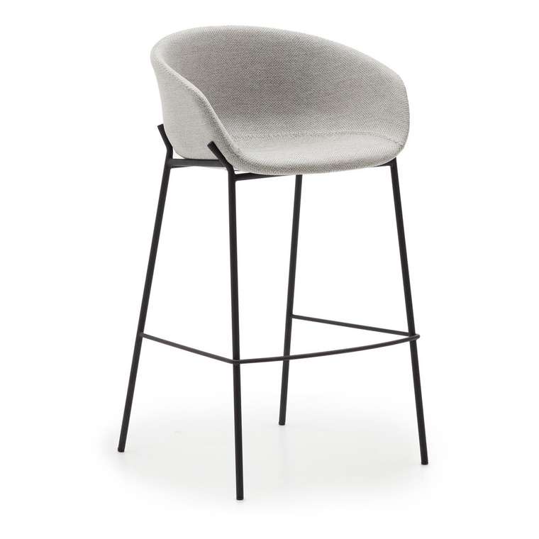 Барный стул Yvette светло-серого цвета
