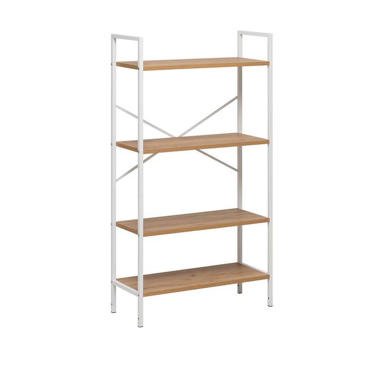 Стеллаж Стилвуд 24 бело-коричневого цвета