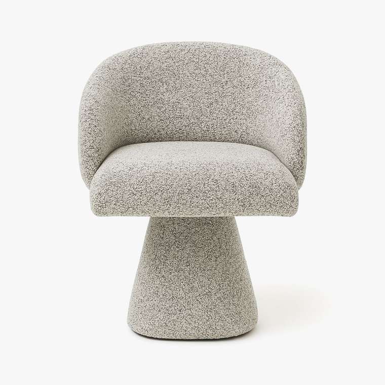 Стул Милан вращающийся светло-серого цвета