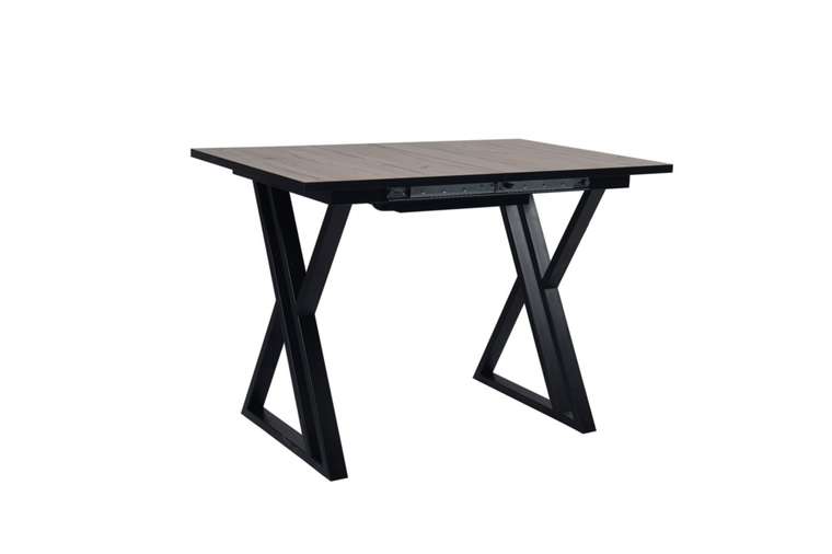Раздвижной обеденный стол Саен черно-коричневого цвета