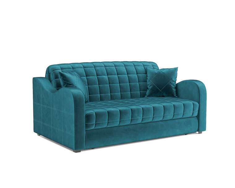Диван-кровать Барон 4 сине-зеленого цвета