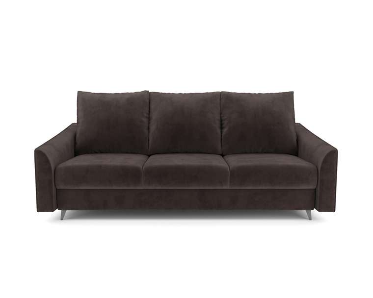 Прямой диван-кровать Уэльс коричневого цвета
