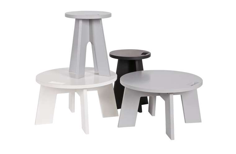 Стол журнальный DE EEKHOORN GRIP VT COFFEETABLE LIGHT GREY" 