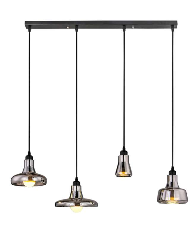 Светильник Boretto smoke glass rectangle с плафонами из стекла