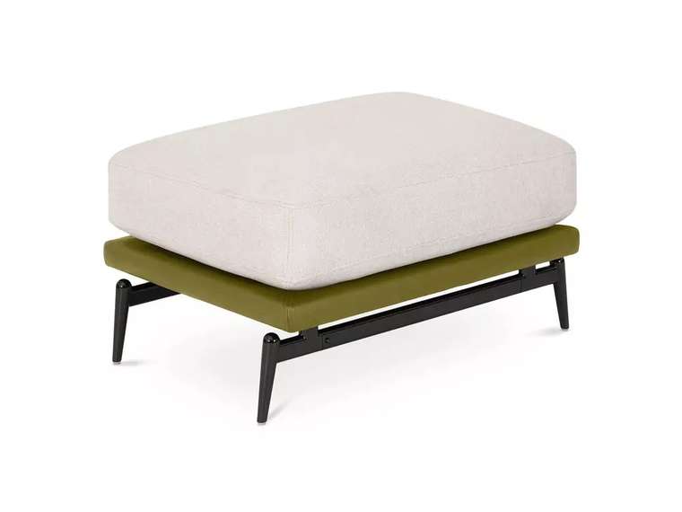 Пуф Ispani бело-зеленого цвета