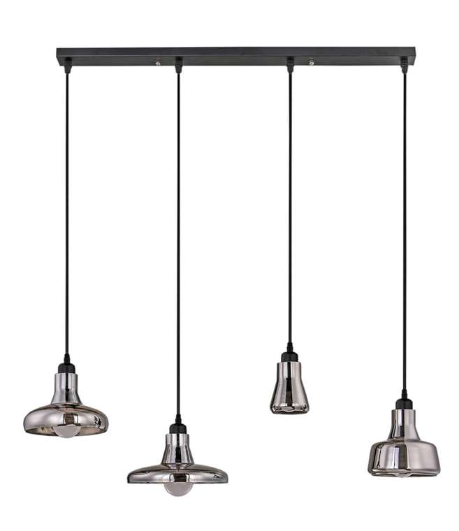 Светильник Boretto smoke glass rectangle с плафонами из стекла