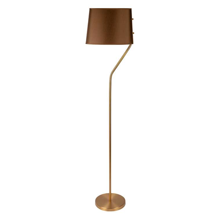 Торшер Hilton 10527F Brass (ткань, цвет коричневый)