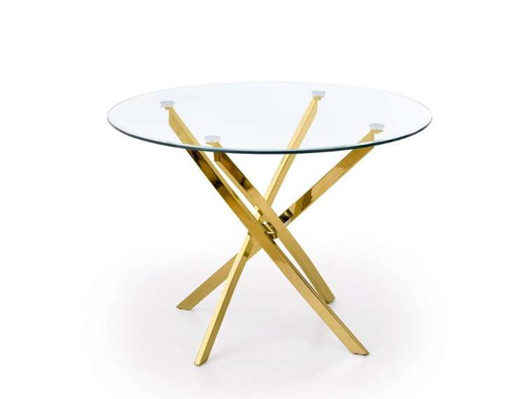 Стол обеденный Raymond со стеклянной столешницей