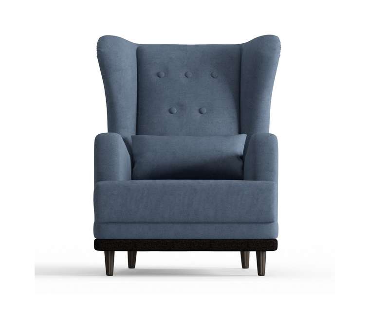 Кресло Лорд в обивке из велюра темно-синего цвета