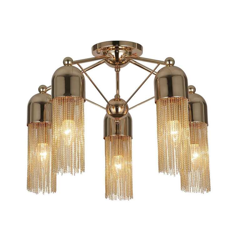 потолочная люстра Zaria золотой металл 5*E14*60W, excluded