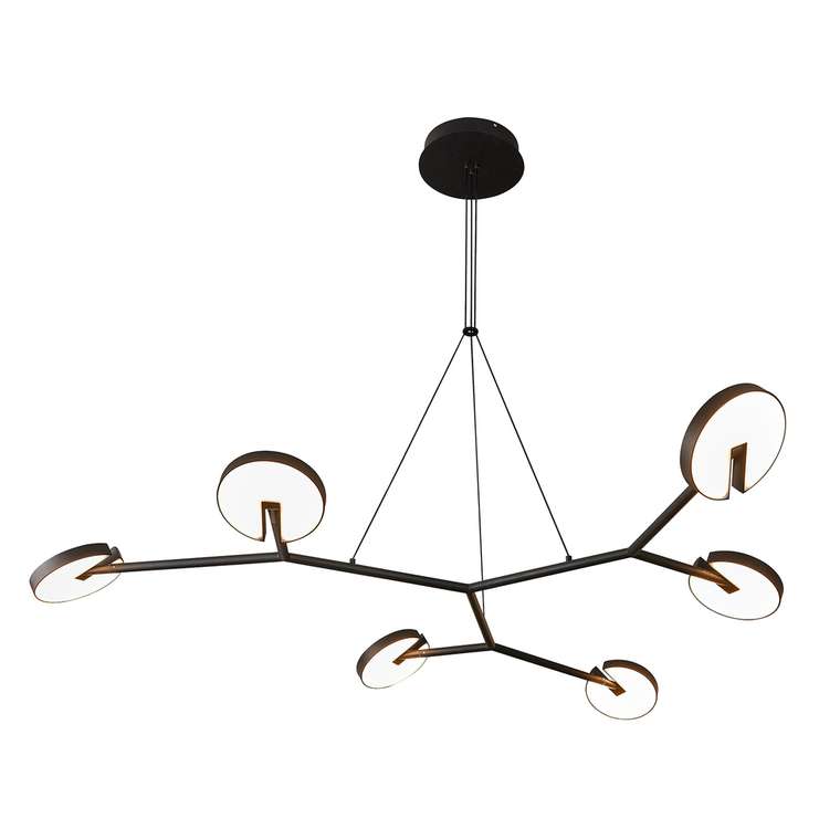 подвесная люстра Paritet  металл, акрил 6*LED*12W, 6300LM, 3000K, IP20, included