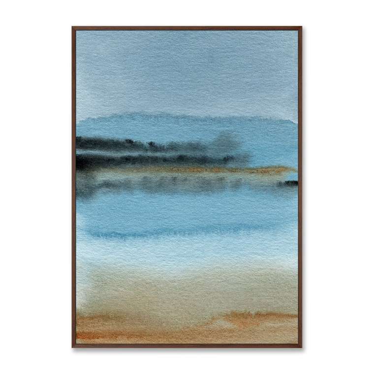 Репродукция картины на холсте Sandy lakeshore in the morning mist