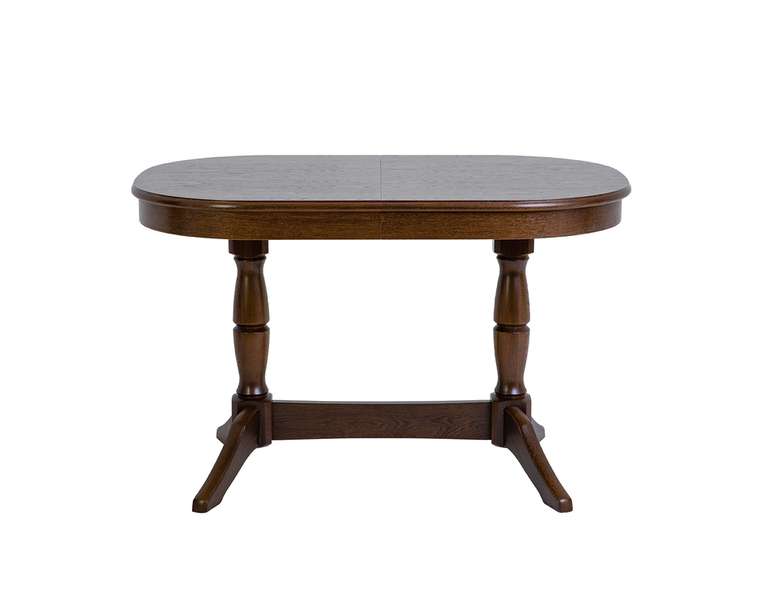 Раздвижной обеденный стол Агат темно-коричневого цвета