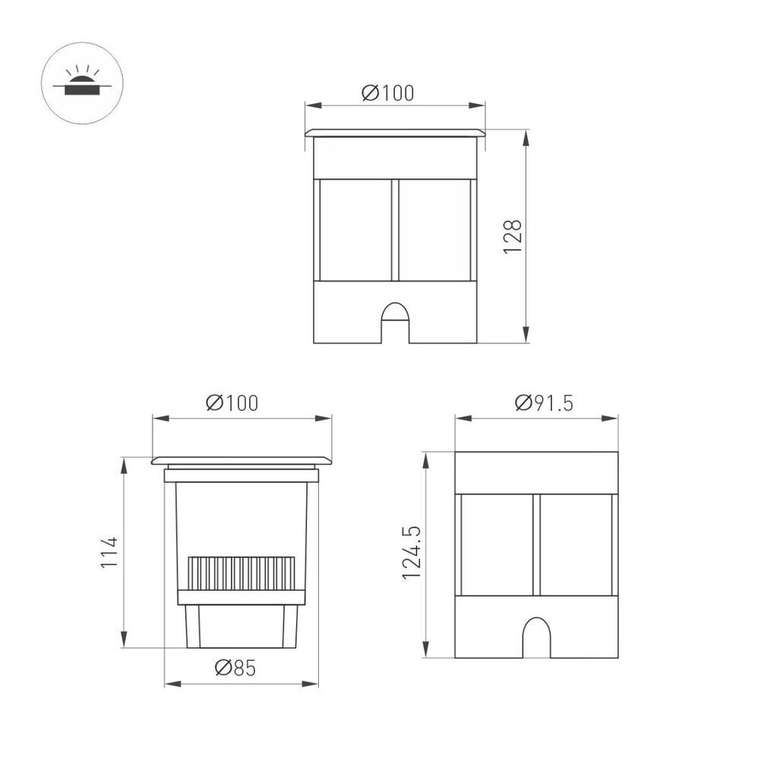 Ландшафтный светильник Dafna 061181 (металл, цвет серебро)