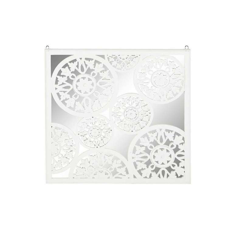 Зеркало Белый Деревянный MDF (90 x 1,5 x 90 cm)