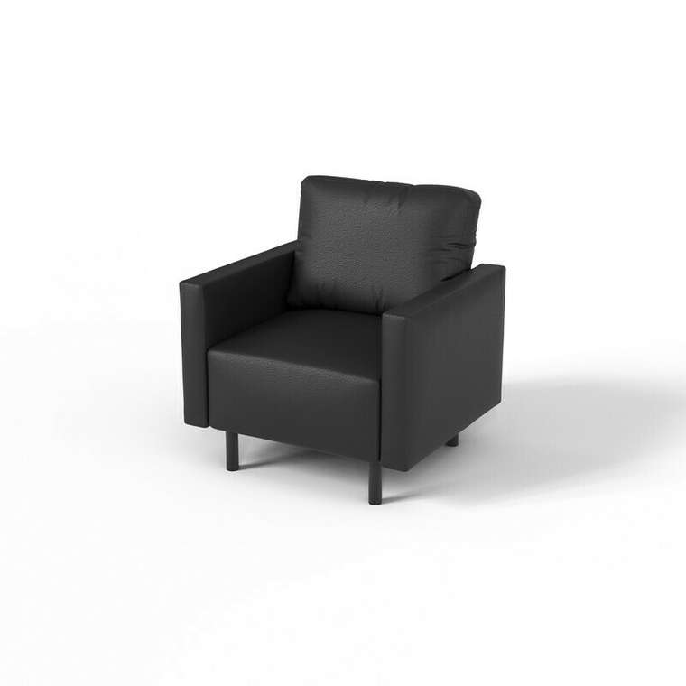 Кресло Сканди черного цвета (экокожа)