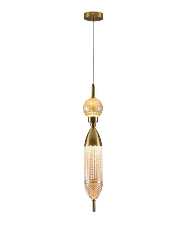 Подвесной светодиодный светильник Candle бронзово-янтарного цвета