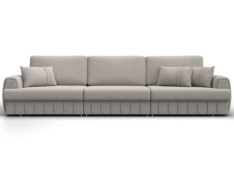 Диван-кровать Лига-057 Лонг светло-бежевого цвета