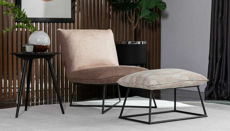 Кресло Pier Armchair коричневого цвета