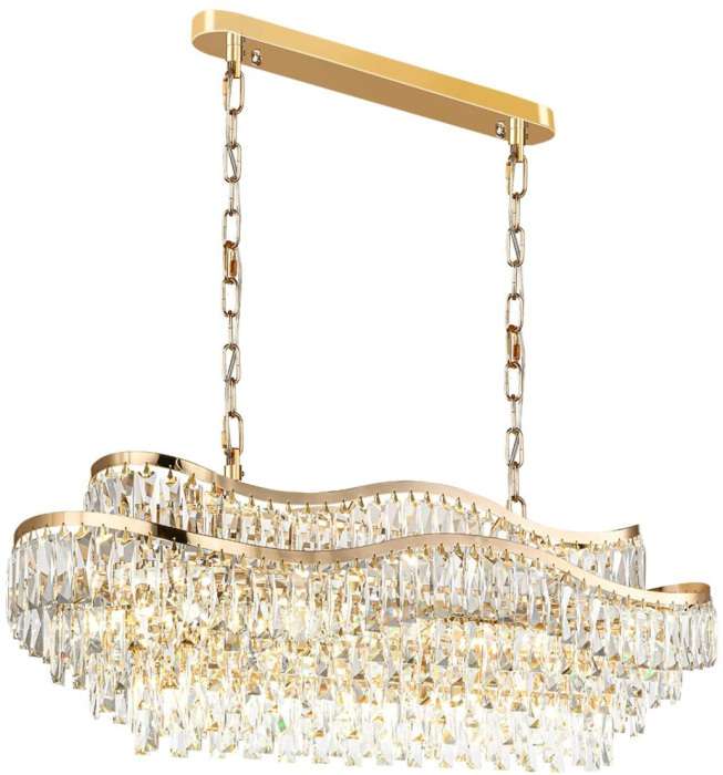 Подвесная люстра Odeon Light Wayta 5073/15 золото/прозрачный/металл/хрусталь E14 15*40W с подвесками