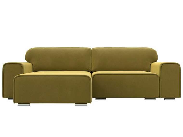 Угловой диван-кровать Лига 029 желтого цвета левый угол