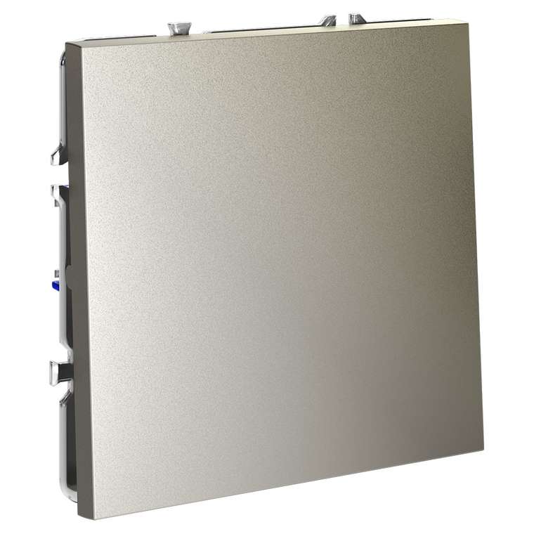 Выключатель с самовозвратом встраиваемый VOLTUM S70 одноклавишный 10А, (шелк)