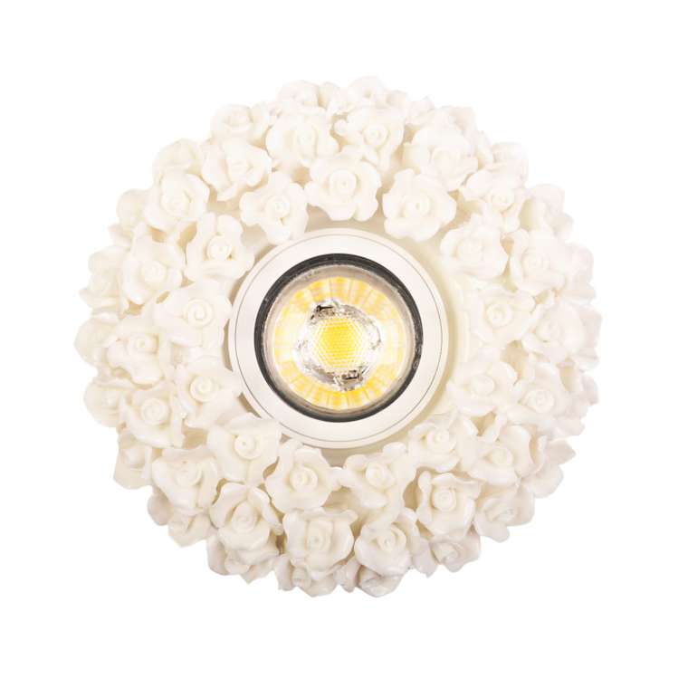 Точечный светильник 014-WH (керамика, цвет белый)