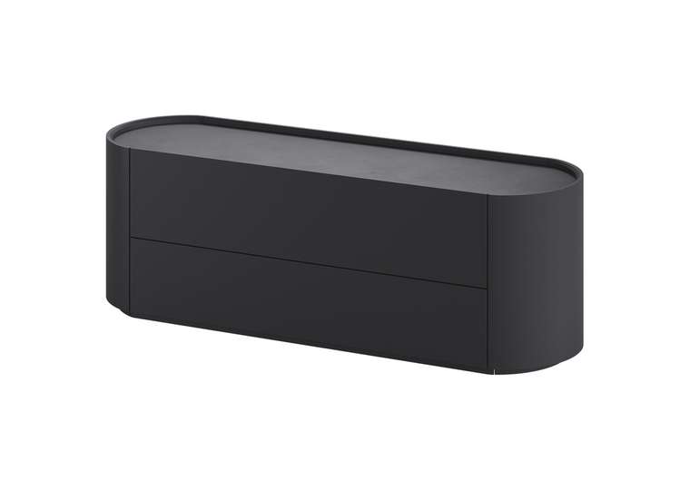 Тумба под ТВ Lagom с двумя ящиками черного цвета