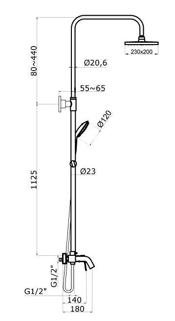 Душевая стойка Treya