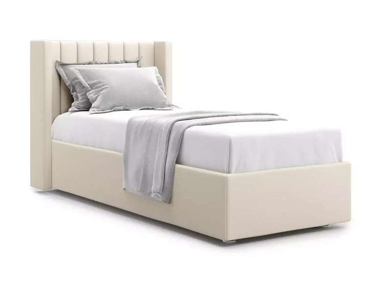 Кровать Premium Mellisa 2 90 светло-бежевого цвета с подъемным механизмом 
