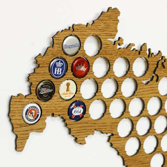 Копилка - карта для пивных крышек 'Beer Cap Map'