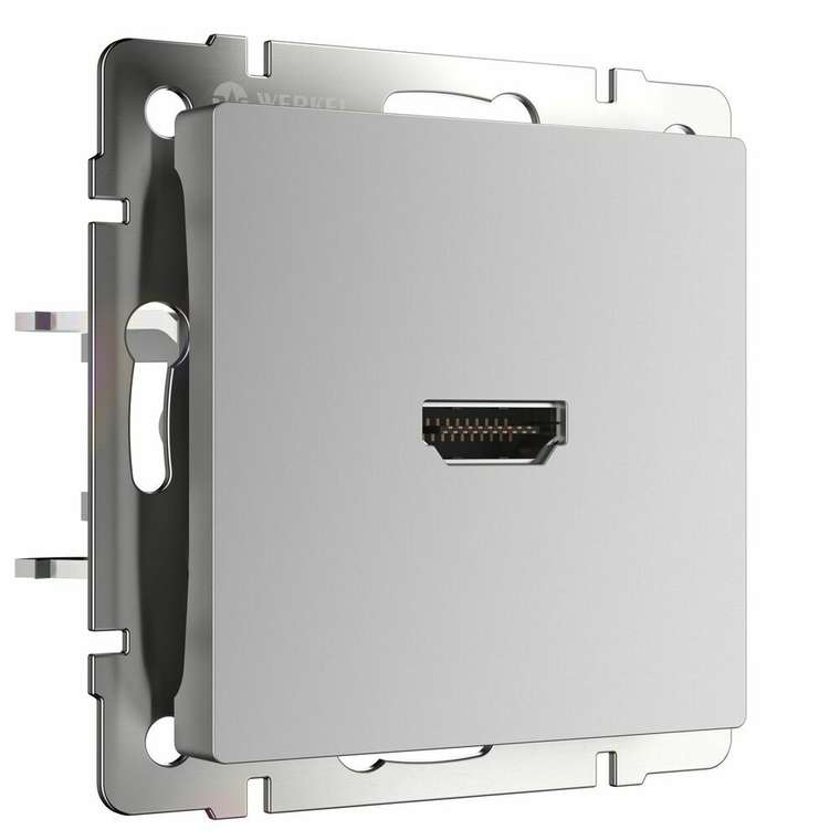 Розетка HDMI серебряный WL06-60-11