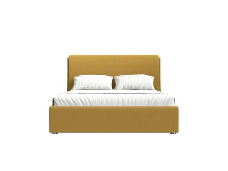 Кровать Принцесса 160х200 желтого цвета с подъемным механизмом
