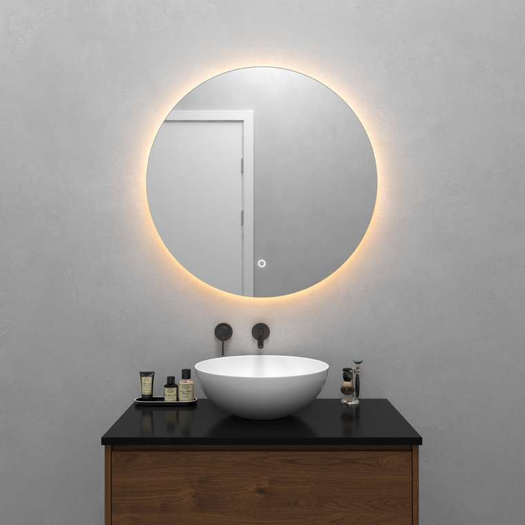 Настенное зеркало Rauntel NF LED M с тёплой подсветкой и сенсорной кнопкой