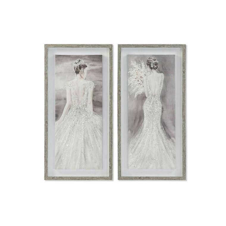 Картина 40 x 3,8 x 80 cm Женщина романтик (2 штук)
