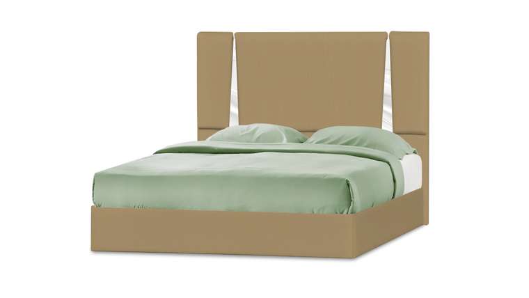 Кровать Эгина 140х200 желто-бежевого цвета