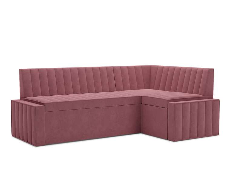 Угловой диван-кровать Вермут М пудрового цвета правый угол