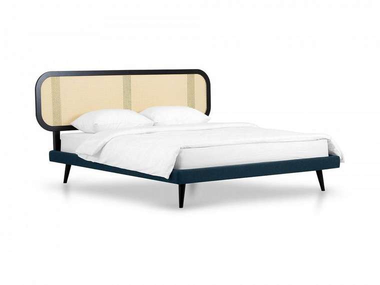 Кровать Male 160х200 с основанием темно-синего цвета