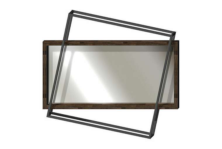 Настенное зеркало Cube Design темно-коричневого цвета 