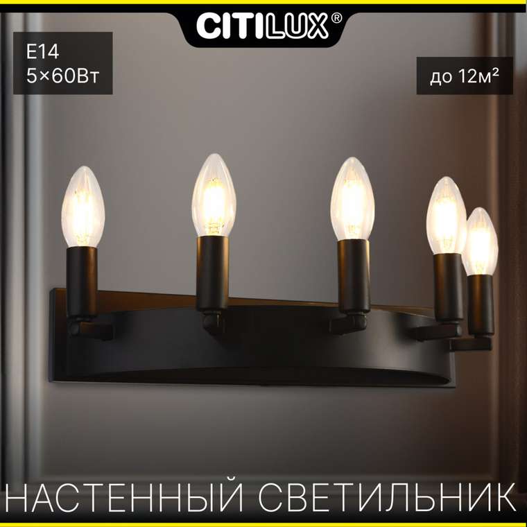 Citilux Смитсон CL470305 Бра замковое Чёрное
