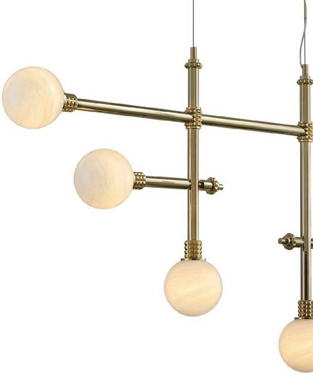 Подвесная люстра Lizze MZ121730-6-1450 (стекло, цвет белый)