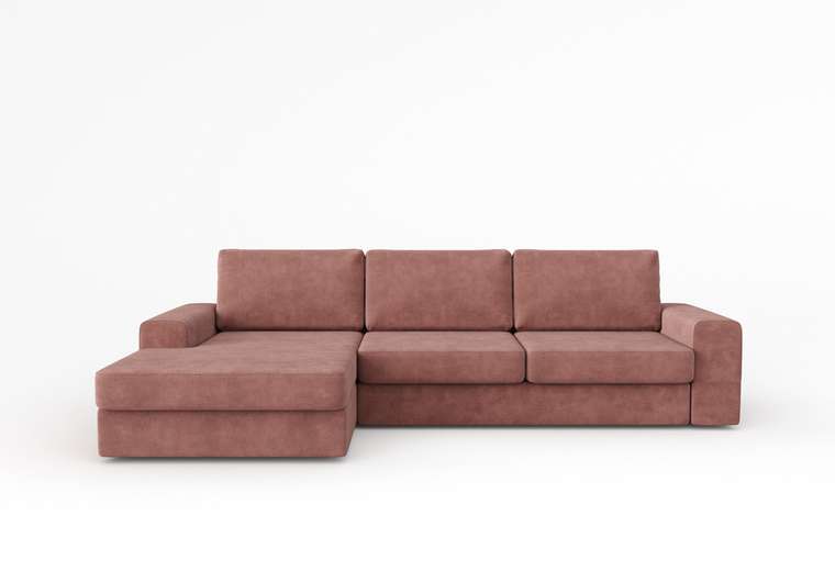 Диван-кровать угловой левый Lagom розового цвета