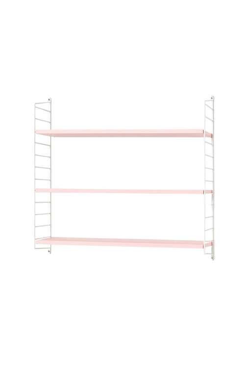 Настенная полка 80х75х30 розового цвета