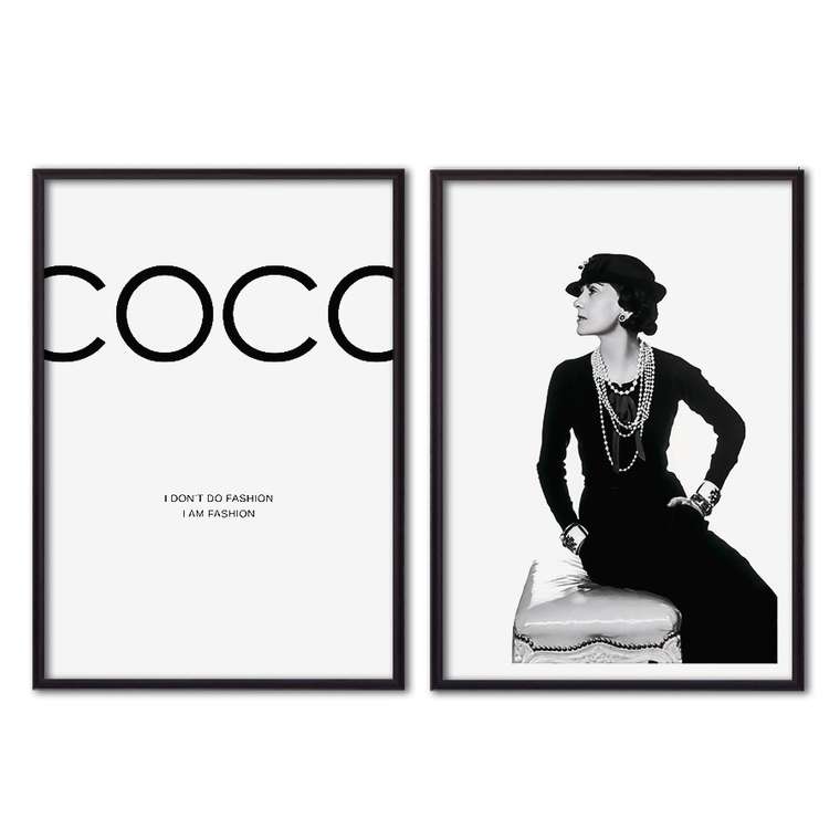Набор постеров Коко Шанель №1 21х30 см - 2 шт.